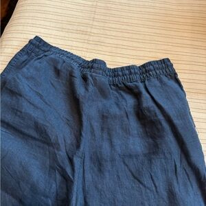 Womens navy blue linen pants.